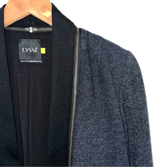 Lysse Open Front Zipper Detail Cropped Jacket Size Small - Picture 2 of 9